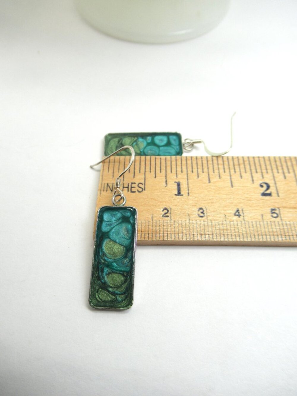 Rectangle Pebeo Earrings - Picture 7 of 8